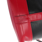 Louis Vuitton Epi Noe Shoulder Bag Leather Noir Castilian Red Gold — view 8