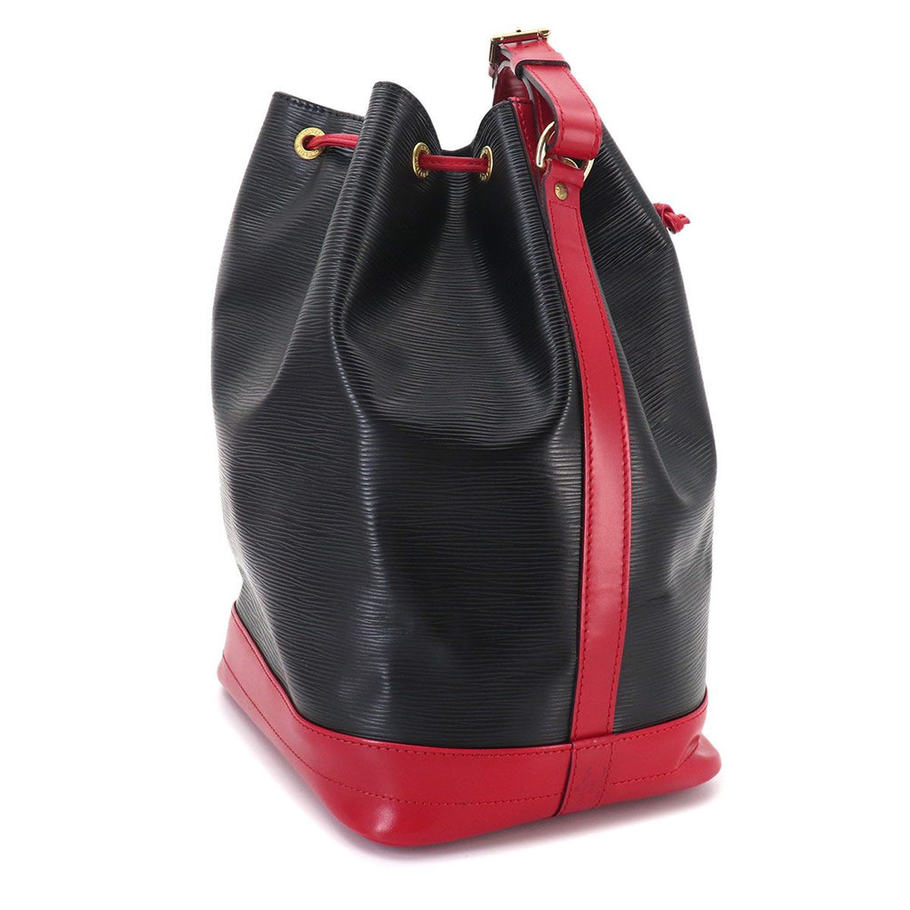 Louis Vuitton Epi Noe Shoulder Bag Leather Noir Castilian Red Gold — view 4