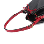 Louis Vuitton Epi Noe Shoulder Bag Leather Noir Castilian Red Gold — view 6