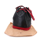 Louis Vuitton Epi Noe Shoulder Bag Leather Noir Castilian Red Gold — view 2