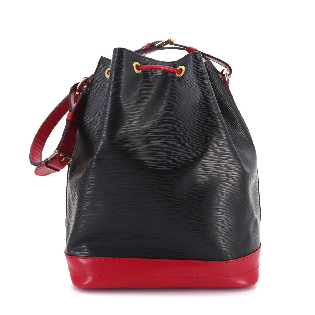 Louis Vuitton Epi Noe Shoulder Bag Leather Noir Castilian Red Gold — view 3