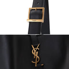 Saint Laurent Soft Large Shoulder Bag Leather Black — view 9