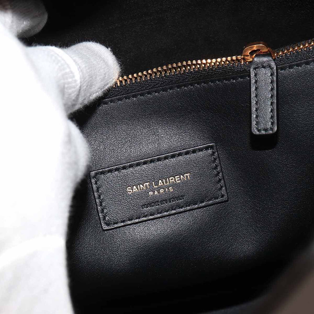 Saint Laurent Soft Large Shoulder Bag Leather Black — view 8