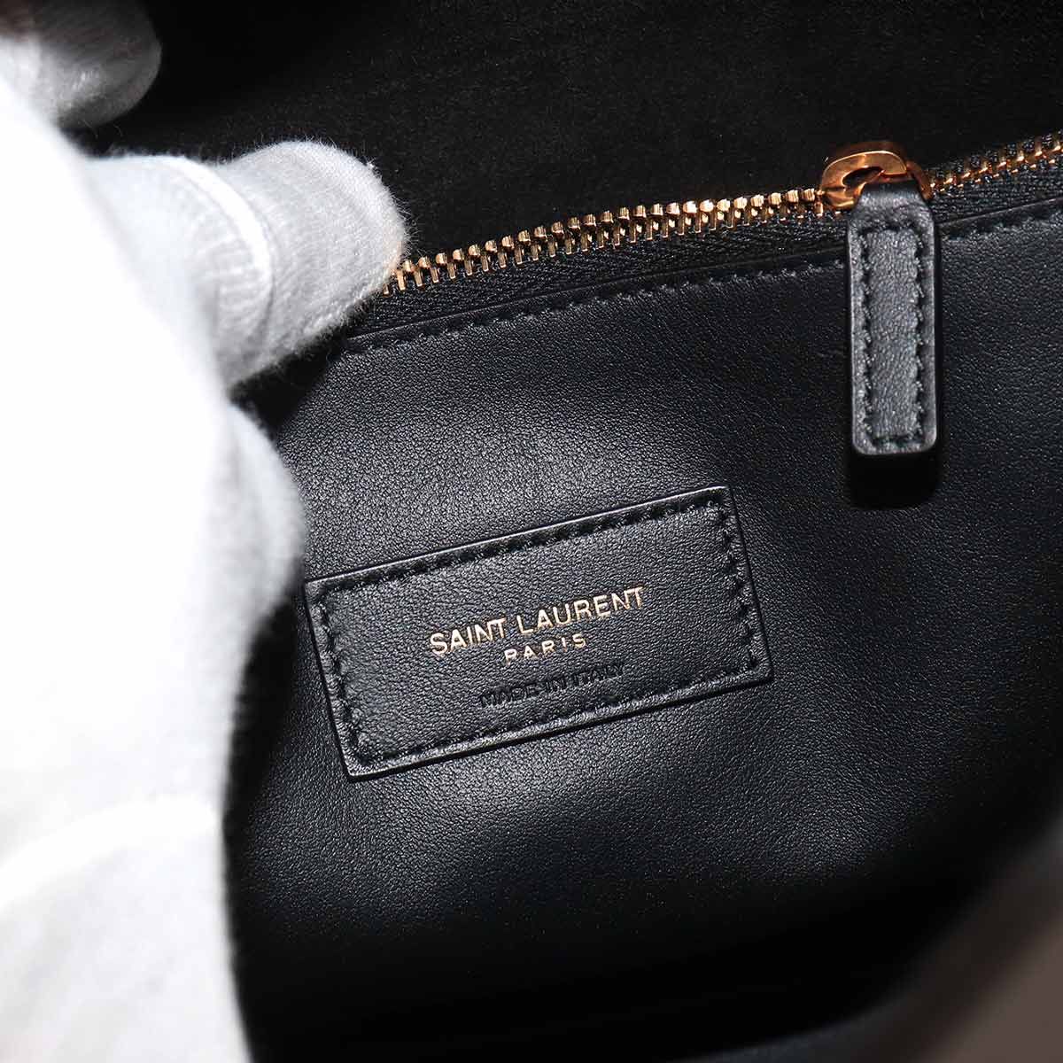 Saint Laurent Soft Large Shoulder Bag Leather Black — view 8