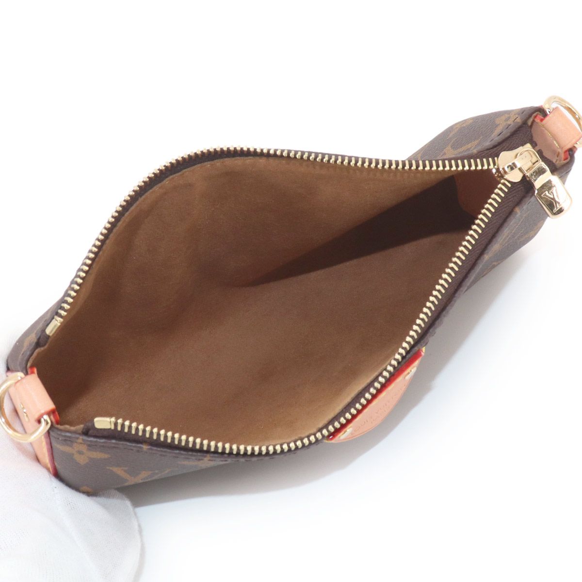 Louis Vuitton Monogram Pochette Tillet Mini 2-Way Shoulder Bag Brown — view 6