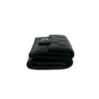 Chanel Box Card with Number 31 Quilted CC Logo Caviar Leather Trifold Wallet — view 5