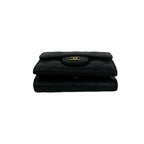 Chanel Box Card with Number 31 Quilted CC Logo Caviar Leather Trifold Wallet — view 6