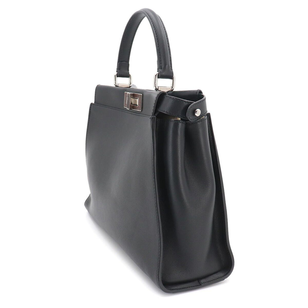 Fendi Peekaboo Shoulder Bag Leather Black Selleria — view 4