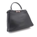 Fendi Peekaboo Shoulder Bag Leather Black Selleria — view 9