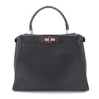 Fendi Peekaboo Shoulder Bag Leather Black Selleria — view 3
