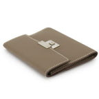 Hermes Clic Mini Card Case Epsom Etoupe Silver — view 5