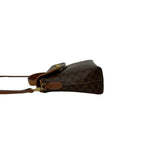 Celine Vintage Macadam Blason Triomphe Logo Ring Leather Mini Shoulder Bag Brown — view 5