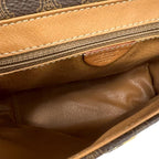 Celine Vintage Macadam Blason Triomphe Logo Ring Leather Mini Shoulder Bag Brown — view 9