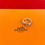 Hermes Vintage Ceinture Ring 925 Sterling Silver