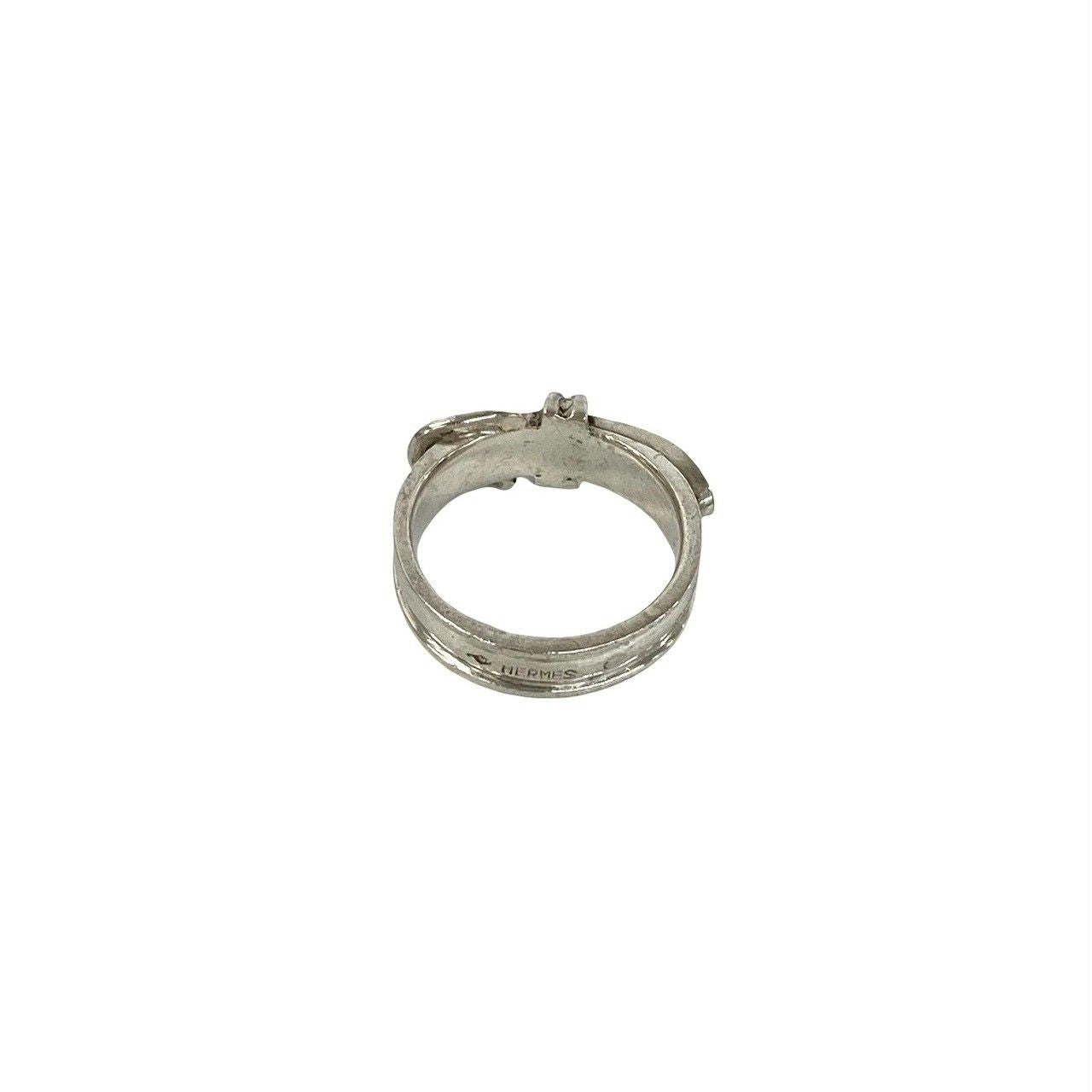 Hermes Vintage Ceinture Ring 925 Sterling Silver — view 6