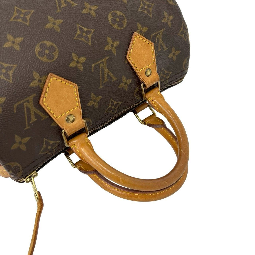 Louis Vuitton Vintage Speedy 25 Monogram Leather Mini Boston Bag Brown — view 4