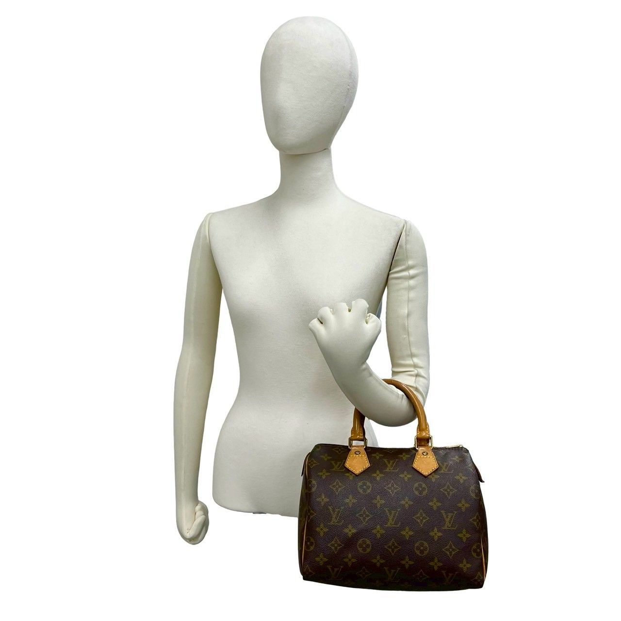 Louis Vuitton Vintage Speedy 25 Monogram Leather Mini Boston Bag Brown — view 2