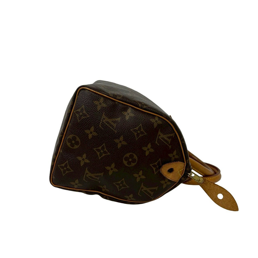 Louis Vuitton Vintage Speedy 25 Monogram Leather Mini Boston Bag Brown — view 6