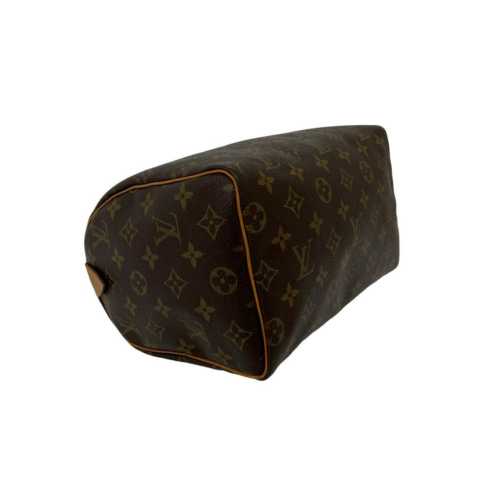 Louis Vuitton Vintage Speedy 25 Monogram Leather Mini Boston Bag Brown — view 7