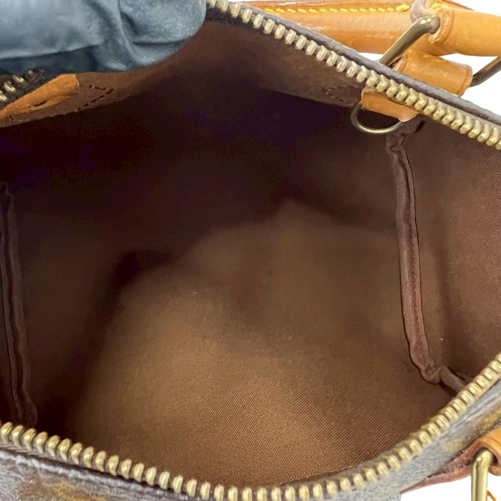 Louis Vuitton Vintage Speedy 25 Monogram Leather Mini Boston Bag Brown — view 9