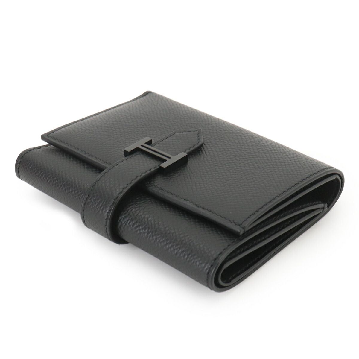 Hermes Bearn Combined Monochrome So Black Trifold Wallet Vo Madame Combine — view 5