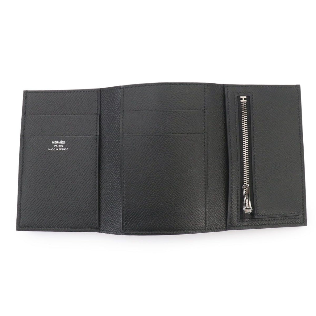 Hermes Bearn Combined Monochrome So Black Trifold Wallet Vo Madame Combine — view 6