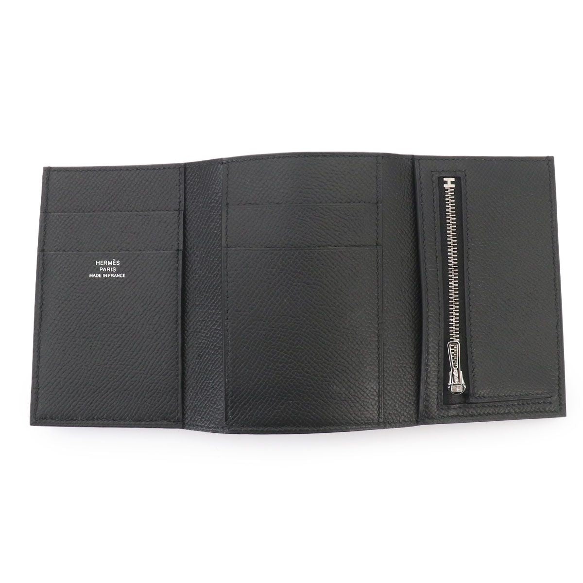 Hermes Bearn Combined Monochrome So Black Trifold Wallet Vo Madame Combine — view 6