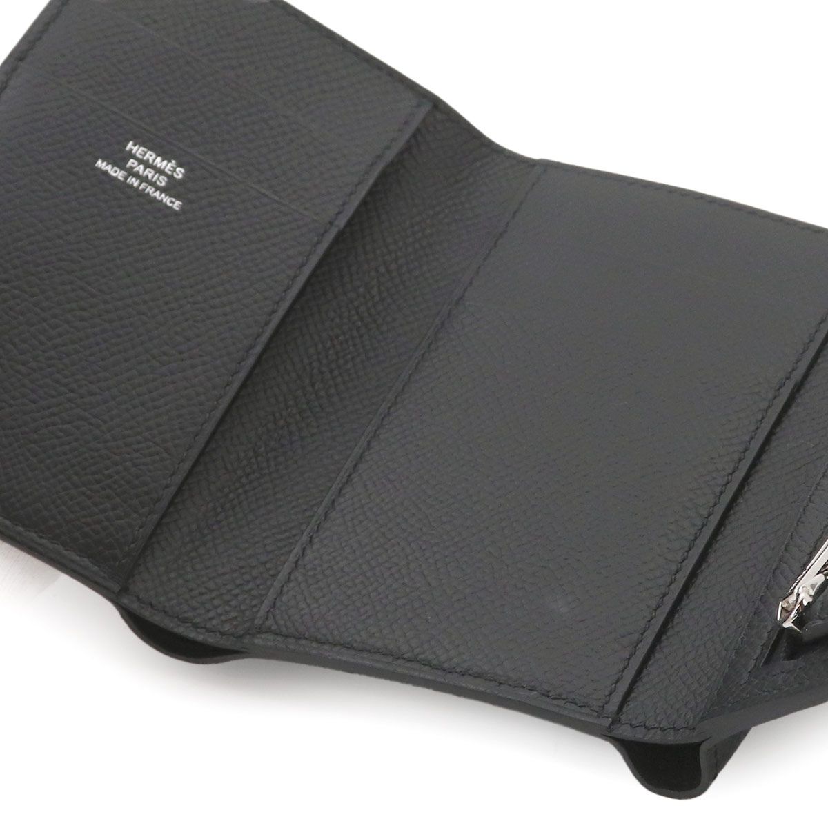Hermes Bearn Combined Monochrome So Black Trifold Wallet Vo Madame Combine — view 9