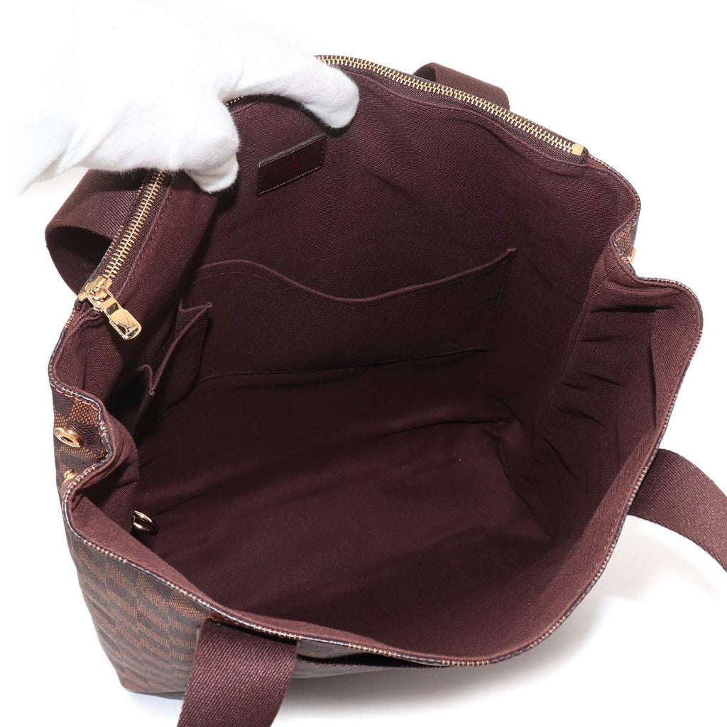 Louis Vuitton Damier Cabas Beaubourg Tote Ebene Gold — view 6