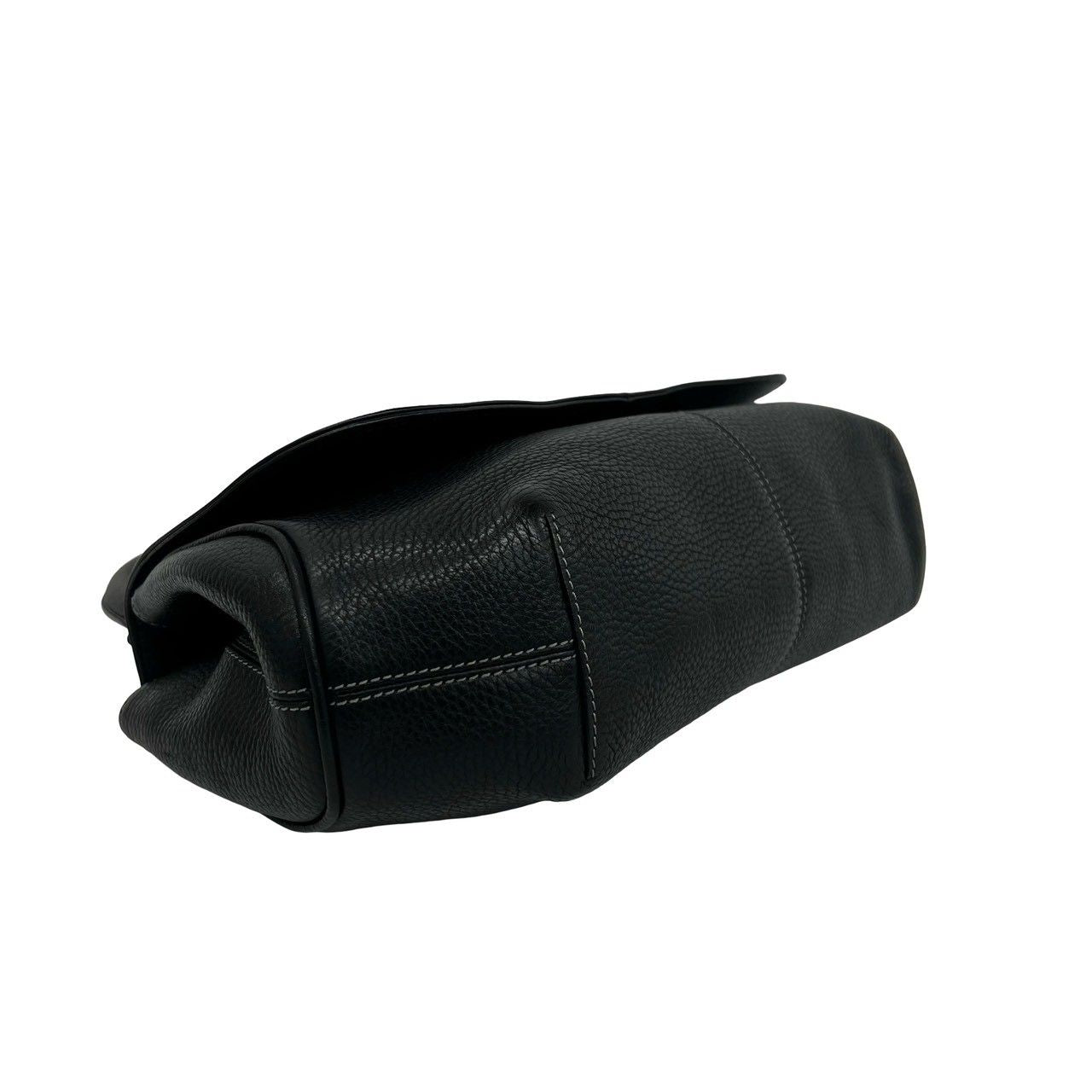 Loewe Senda Log Leather Shoulder Bag Mini Tote Black — view 7