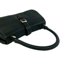 Loewe Senda Log Leather Shoulder Bag Mini Tote Black — view 4