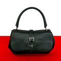 Loewe Senda Log Leather Shoulder Bag Mini Tote Black