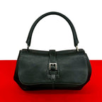 Loewe Senda Log Leather Shoulder Bag Mini Tote Black