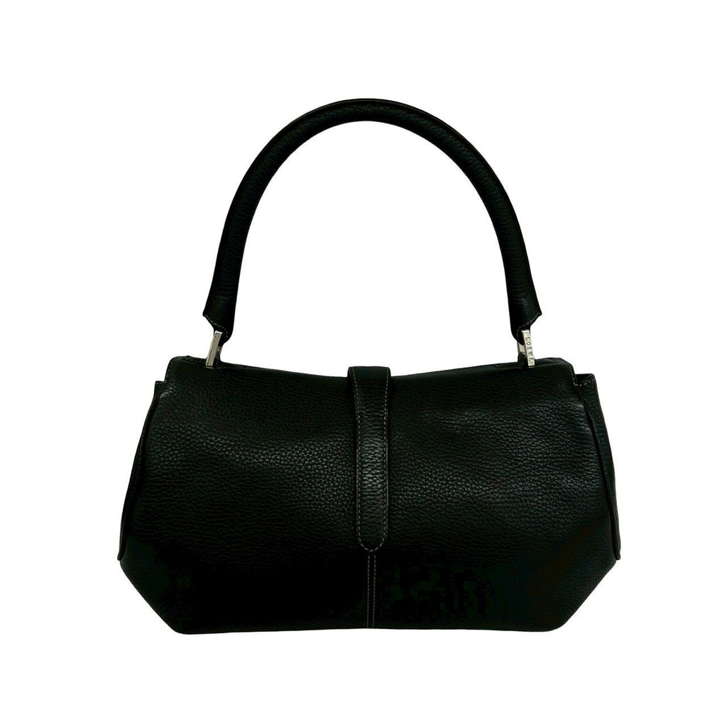 Loewe Senda Log Leather Shoulder Bag Mini Tote Black — view 3