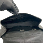 Loewe Senda Log Leather Shoulder Bag Mini Tote Black — view 9