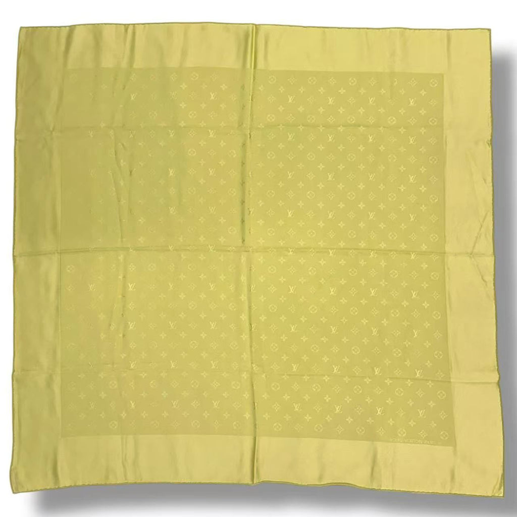 Louis Vuitton Silk Scarf Large Monogram Green