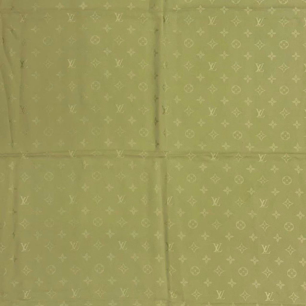 Louis Vuitton Silk Scarf Large Monogram Green — view 6