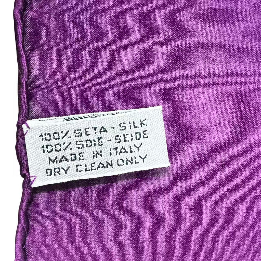 Chanel Scarf Silk Flower-&pearl Logo Purple — view 8