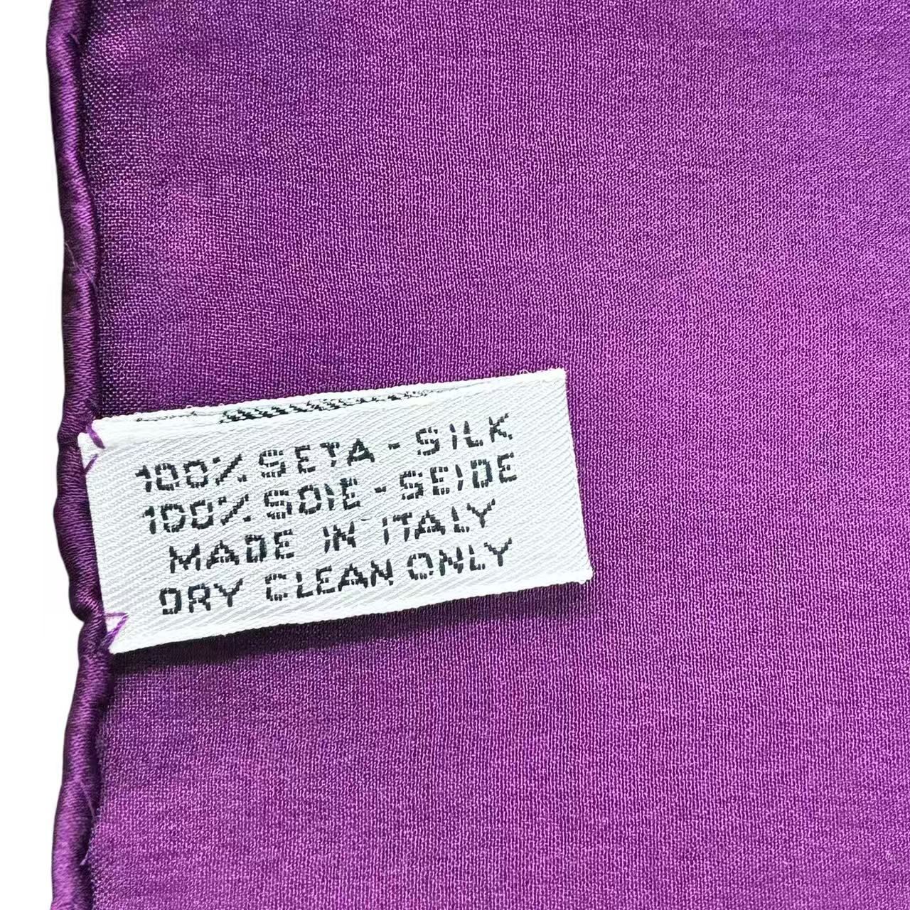 Chanel Scarf Silk Flower-&pearl Logo Purple — view 8