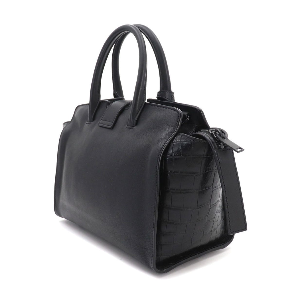 Saint Laurent Baby Downtown Cabas 2-Way Bag Leather Black — view 4