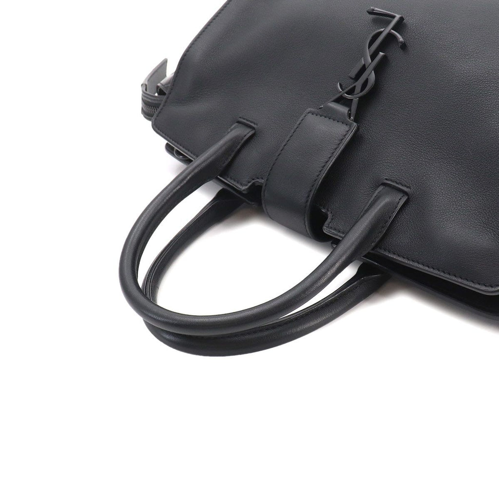 Saint Laurent Baby Downtown Cabas 2-Way Bag Leather Black — view 6