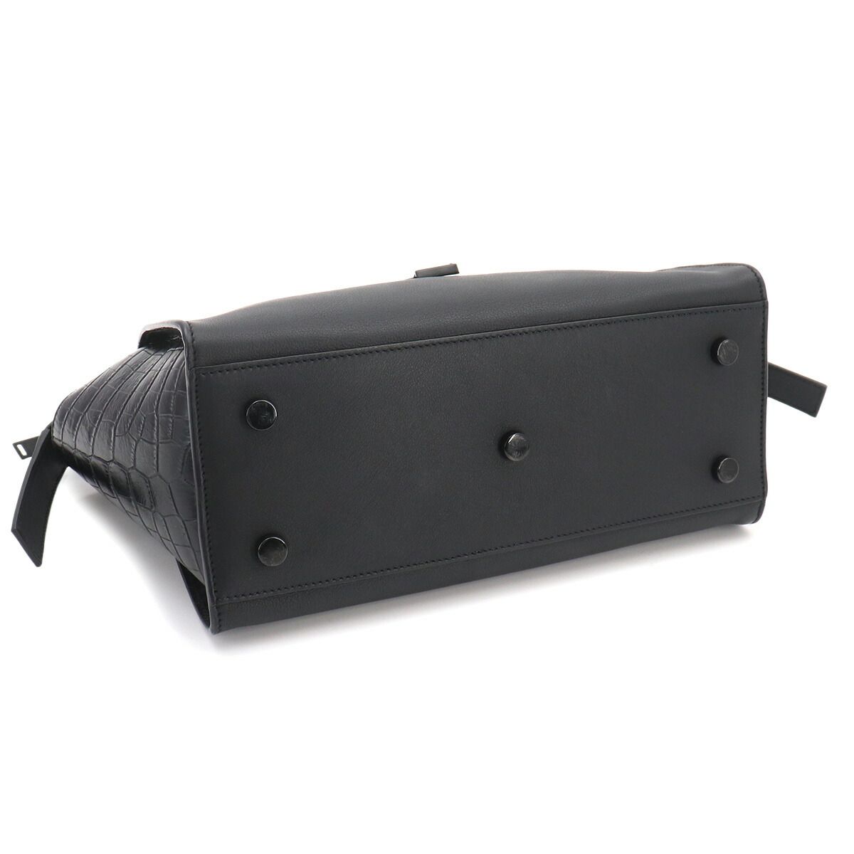 Saint Laurent Baby Downtown Cabas 2-Way Bag Leather Black — view 5