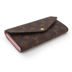 Louis Vuitton Exhibition Monogram Portefeuille Sarah Bifold Wallet Rose Valley — view 4