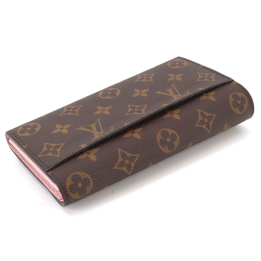 Louis Vuitton Exhibition Monogram Portefeuille Sarah Bifold Wallet Rose Valley — view 8