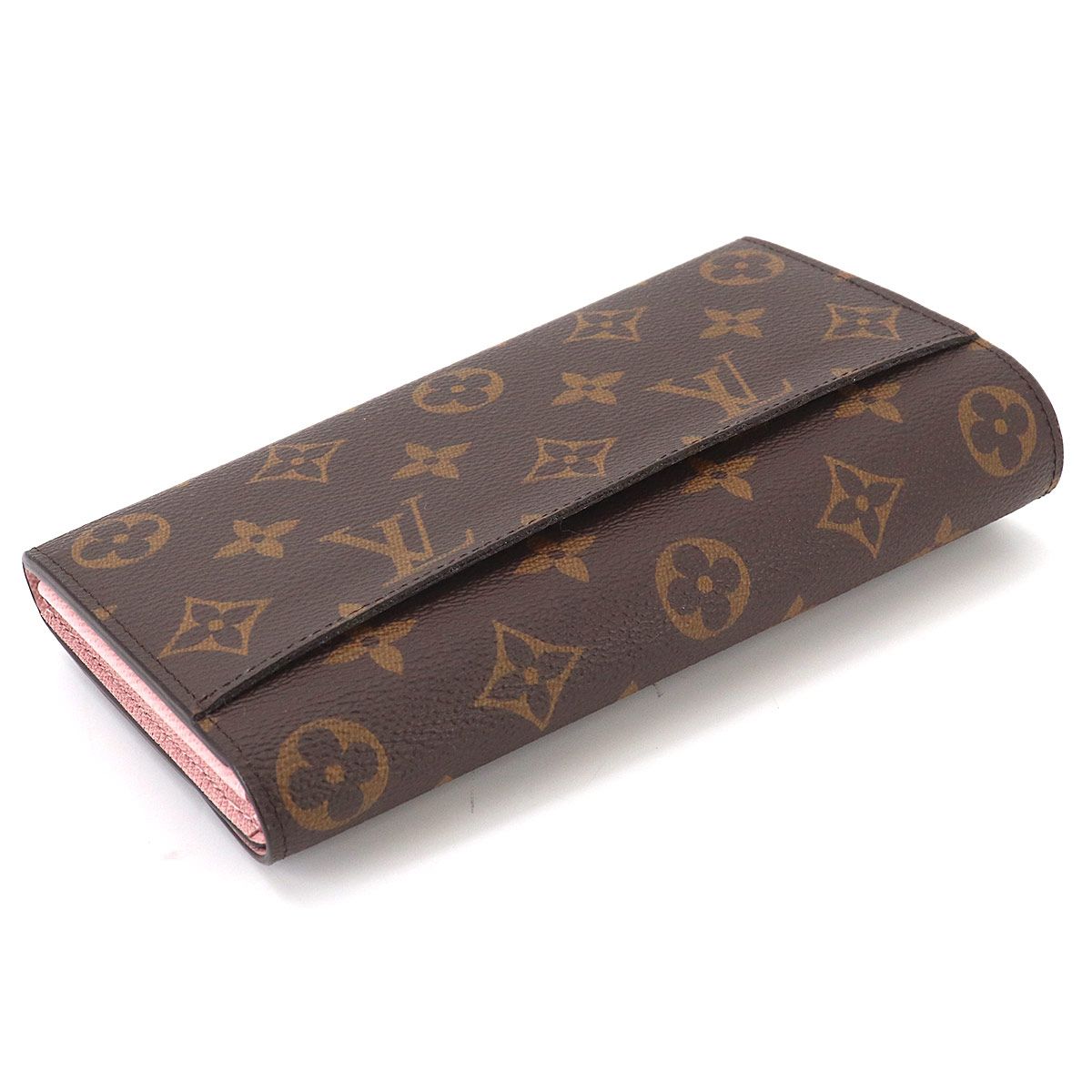 Louis Vuitton Exhibition Monogram Portefeuille Sarah Bifold Wallet Rose Valley — view 8