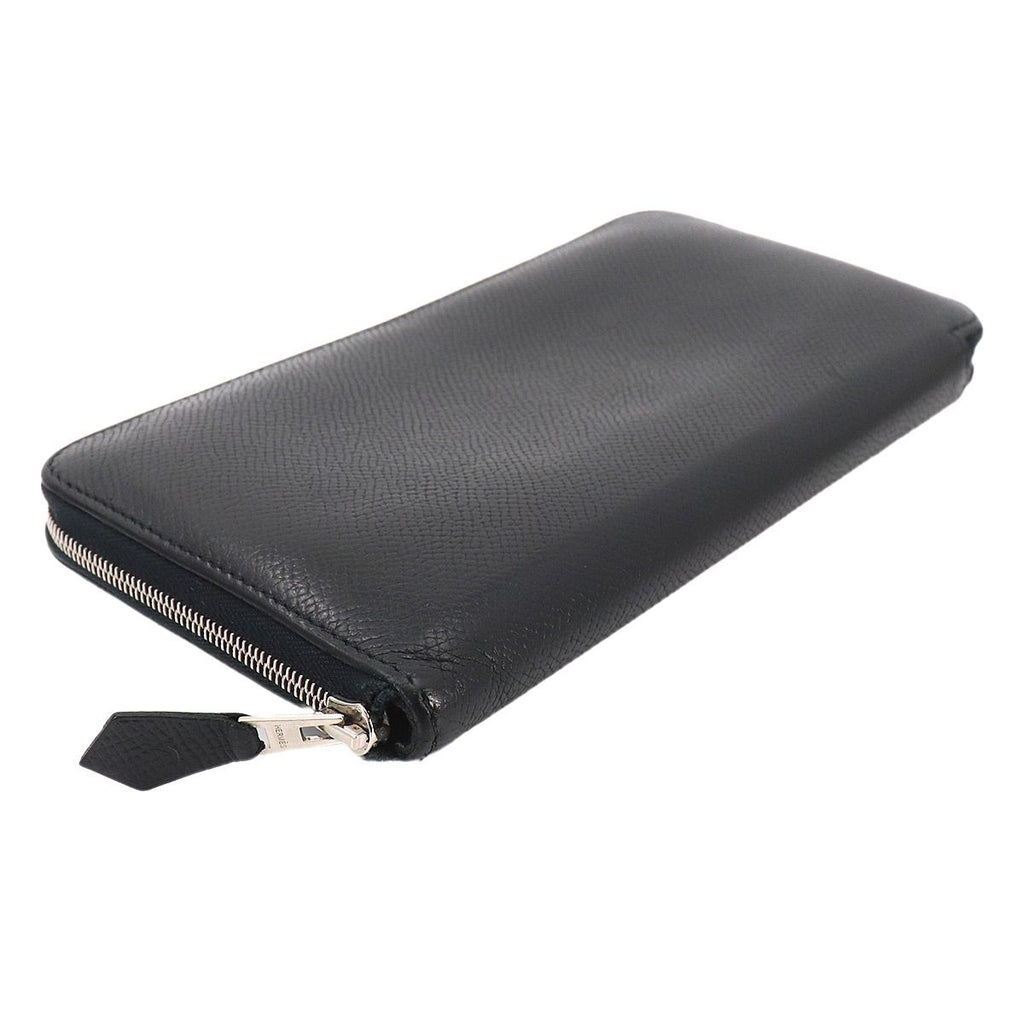 Hermes Azap Long Classic Zip Around Wallet Epsom Black — view 3