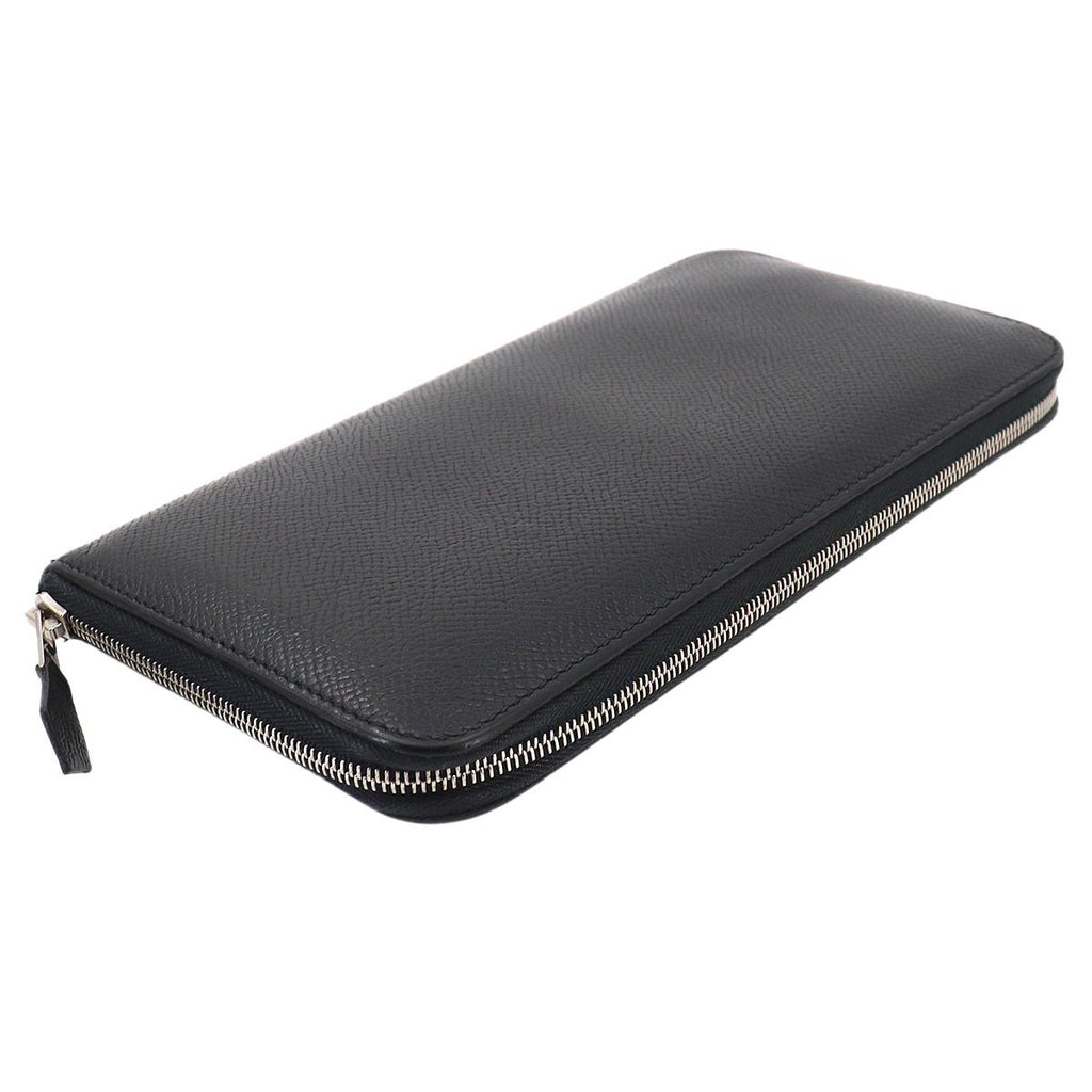 Hermes Azap Long Classic Zip Around Wallet Epsom Black — view 4
