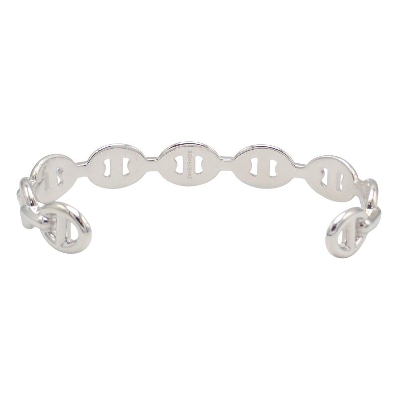 Hermes Chaine D'ancre Short Bangle Bracelet 925 Sterling Silver Simple — view 5