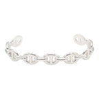 Hermes Chaine D'ancre Short Bangle Bracelet 925 Sterling Silver Simple — view 2
