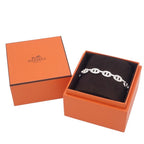 Hermes Chaine D'ancre Short Bangle Bracelet 925 Sterling Silver Simple